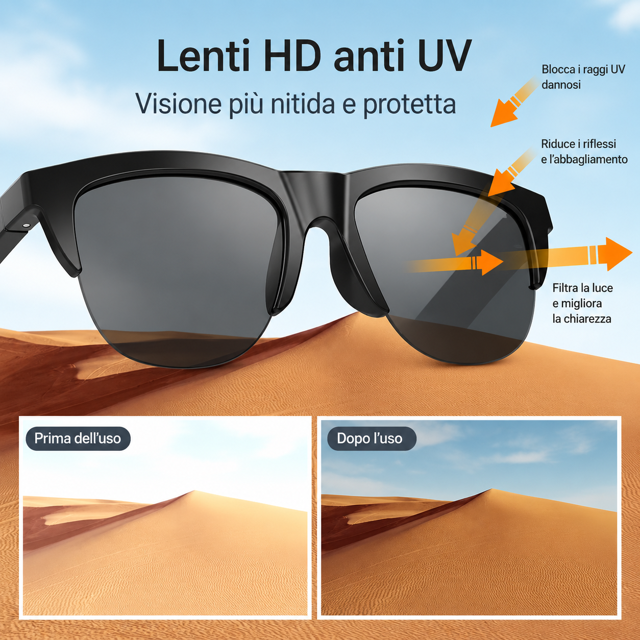 Sun™ - Occhiali Smart donna eleganti